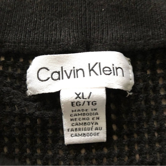 Calvin Klein Cotton Viscose Logo Light Sweater in Balck Size XL - Picture 6 of 11
